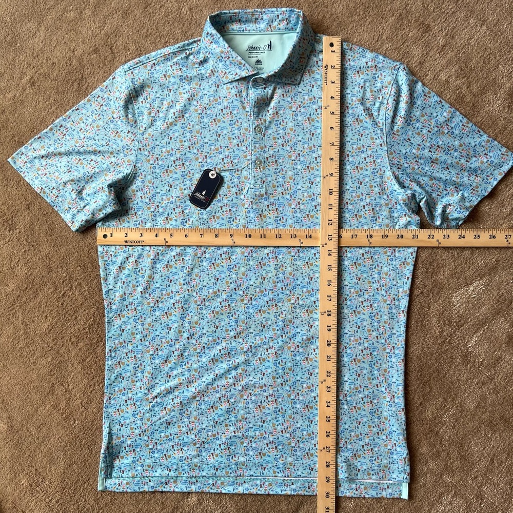 NWT Johnnie-O Performance Polo - Hawaiian print - Picture 3 of 3